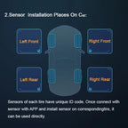 LEEPEE Bluetooth 4.0 5.0 Alarm Tire Pressure Sensors Android iOS BLE Tester Car TPMS Universal Tyre Pressure Monitoring System