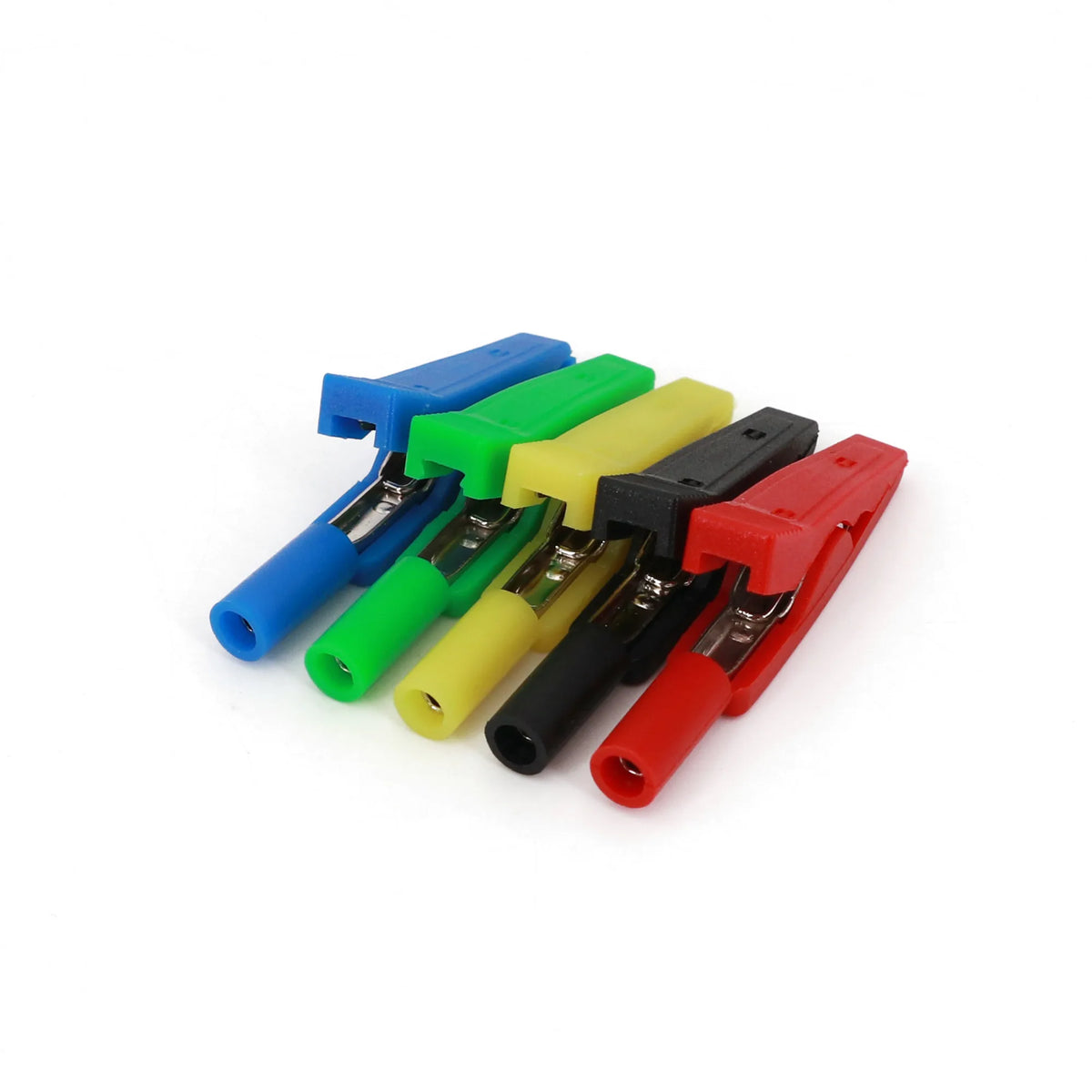 10Pcs Brass 5 Colors 41mm Insulated Mini Test Alligator Clip With 2mm Female Jack