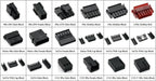 Angitu 10pcs/lot Black/Red/Clear Crimp Molex/IDE Crimped 4pin Power Connector Housing With End Cap 180 Degree and 90 Degree