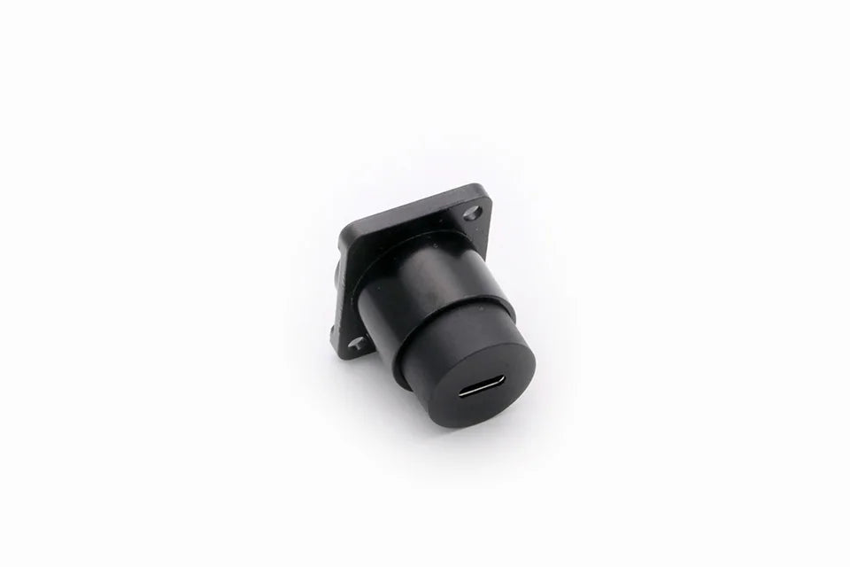 Waterproof D Type Chassis Connector,Type C Female to Female USB-C Converter Adapter Type-C Panel Mount DIY Jack with Dust Cover
