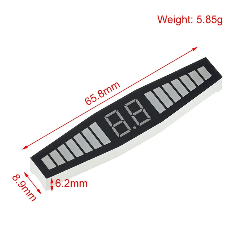 TZT 1/3PCS Reversing Radar Display 0.36 Connected Digital Tube LED Seven Segments Gongyang Green/Yellow/Red Three Colors