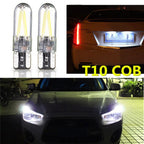 2pcs LED T10 W5W COB LED CANBUS Silica Bright Glass License Light Bulbs 194 168 DC 12v White Bulbs Car Clearance Lights Bulbs