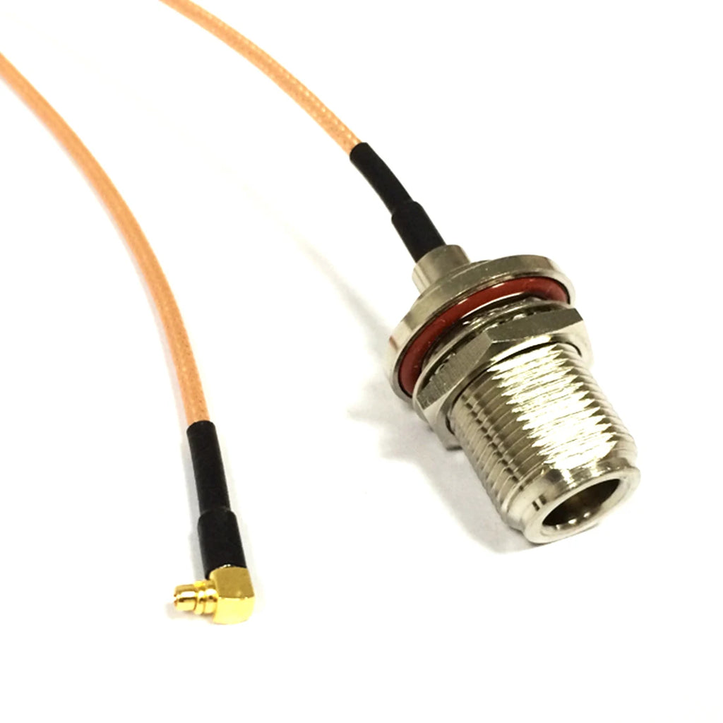 N Type Female Bulkhead To MMCX Male Right Angle Pigtail Cable RG316 RG174 RG178 15cm/30cm/50cm/100cm For Wifi Router