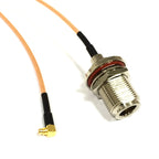 N Type Female Bulkhead To MMCX Male Right Angle Pigtail Cable RG316 RG174 RG178 15cm/30cm/50cm/100cm For Wifi Router