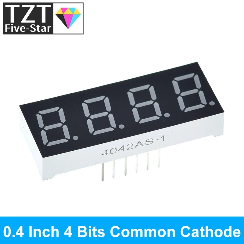 0.4 Inch Digital Tube LED Display 1Bit 2 Bit 3 Bit 4 Bit Clock Common Anode Cathode 0.4" 7 Segment Led DIY Red Board for arduino