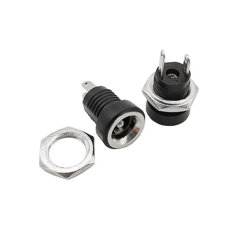 2/5/10Pcs DC022B 5.5 x 2.1mm DC Power Jack Socket Connector 2 Pin Female Panel Mount Adapter 5.5*2.1 mm DC Connector