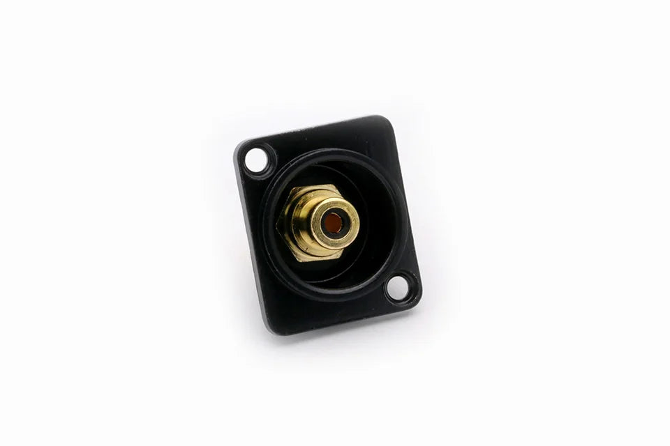 2pcs  Female RCA Panel Mount Chassis Socket Connector, Excellent quality, Black Female Socket, Red&Black Colors Available