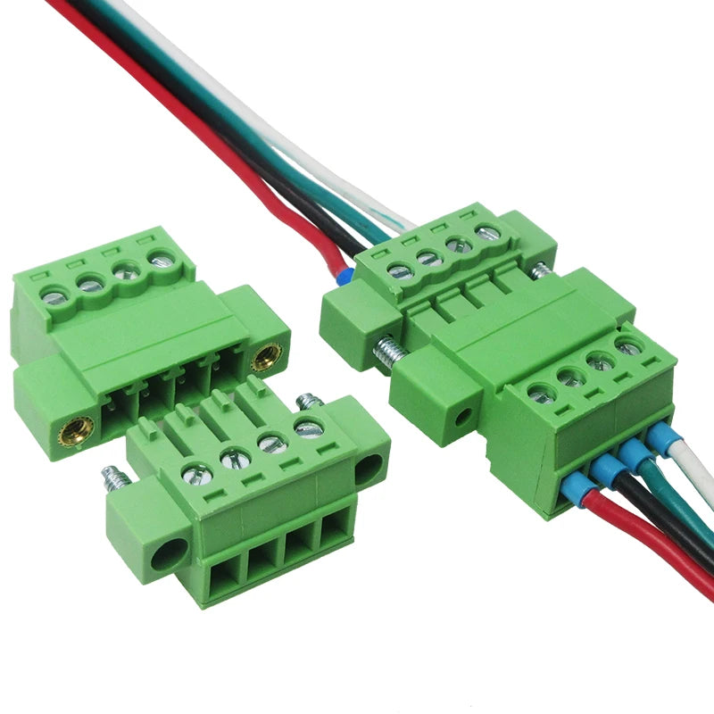 1/5/10 Pairs Weld-free Butt Connection 15EDGRKM-3.81mm Male Female Plug-in Terminal Block 2edg 2P/3P/4P-16P Pluggable Terminal