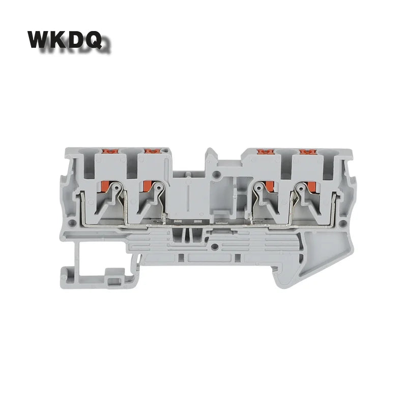 50Pcs PT2.5-QU Push-In Din Rail Terminal Block Spring 4-Conductor Strip Plug PT 2.5 QUATTRO Wire Electrical Connector PT 2.5-QU