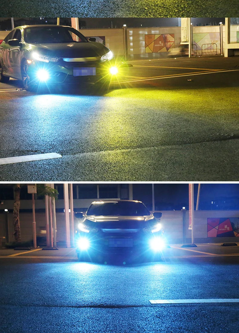 2PCS Strobe Car Fog Lamp H1 H3 H8 H11 LED 9005 HB3 9006 Hb4 H7 Auto Daytime Running Light Flash Driving Bulb White
