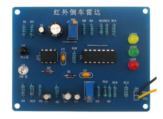 DIY Ultrasonic Rangefinder Kit 0-4M Distance Measuring Car Reverse Radar Alarm 51 Single Chip STC Electronic Welding Parts