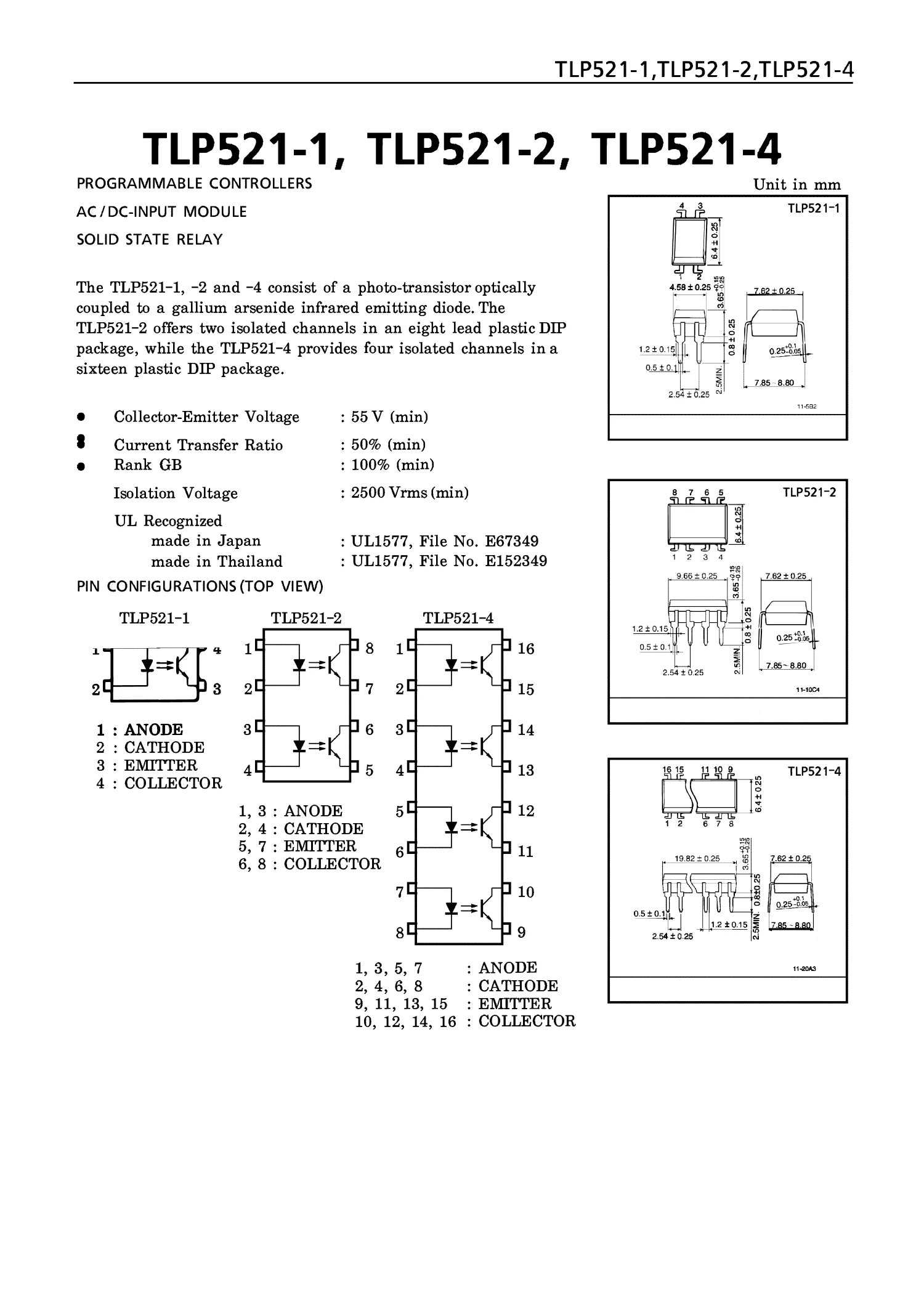 Optocoupler 4N25 4N35 HCPL3120 PS2501 PS2561 TLP521 TLP621 TLP627 PC814A PC817B PC817C 817 DIP SOP Photovoltaic Opto Isolator