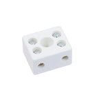 5PCS /Lot 2 Postion 5 Hole Ceramic Wiring Terminal Block High Frequency Porcelain Dual Row Wire Connector