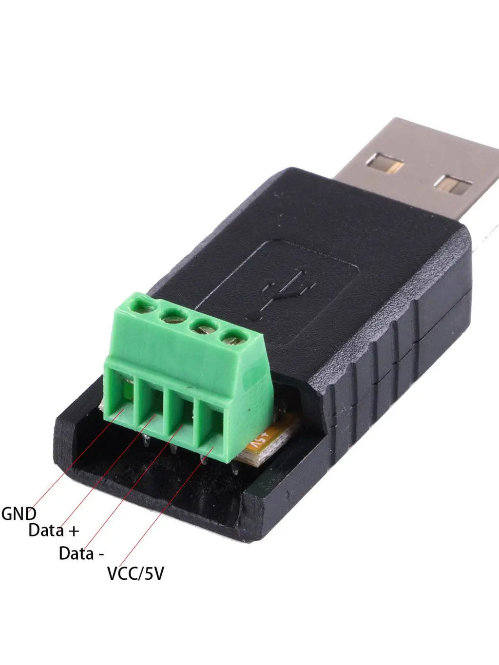 FTDI USB to RS485 Serial Converter Adapter With Data A B GND VCC Pinout Assignment 4Pin 2.54mm Terminal Block