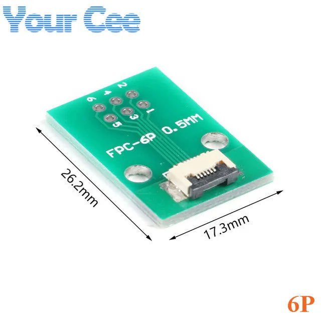 FPC/FFC Flat Cable Adapter Plate 0.5mm 6P/8P/10P/12P/20P/24P/26P/30P/34P/40P DIP Pin Board Pitch Converter Board PCB