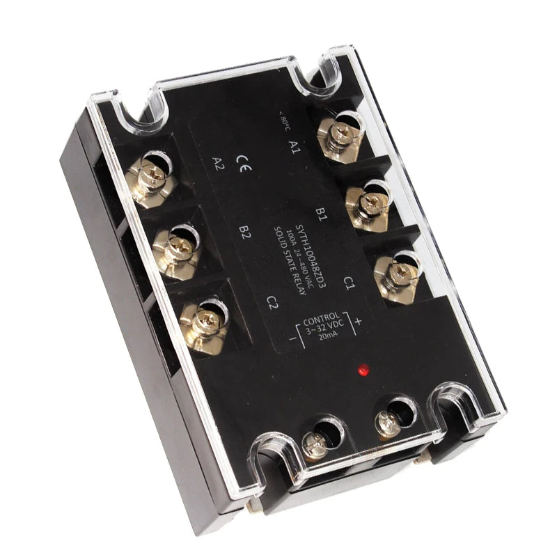 DC Control DC Solid State Relay 3-32VDC Control 75VDC Load Voltage High Current 500A 1000A with Heat Sink Raditor High Power SSR