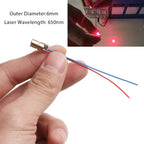 5pcs Laser Diode 650nm 6mm 3/5V 5 Million Watt Adjustable Laser Dot Module Red Copper Head Laser Woodworking Tools