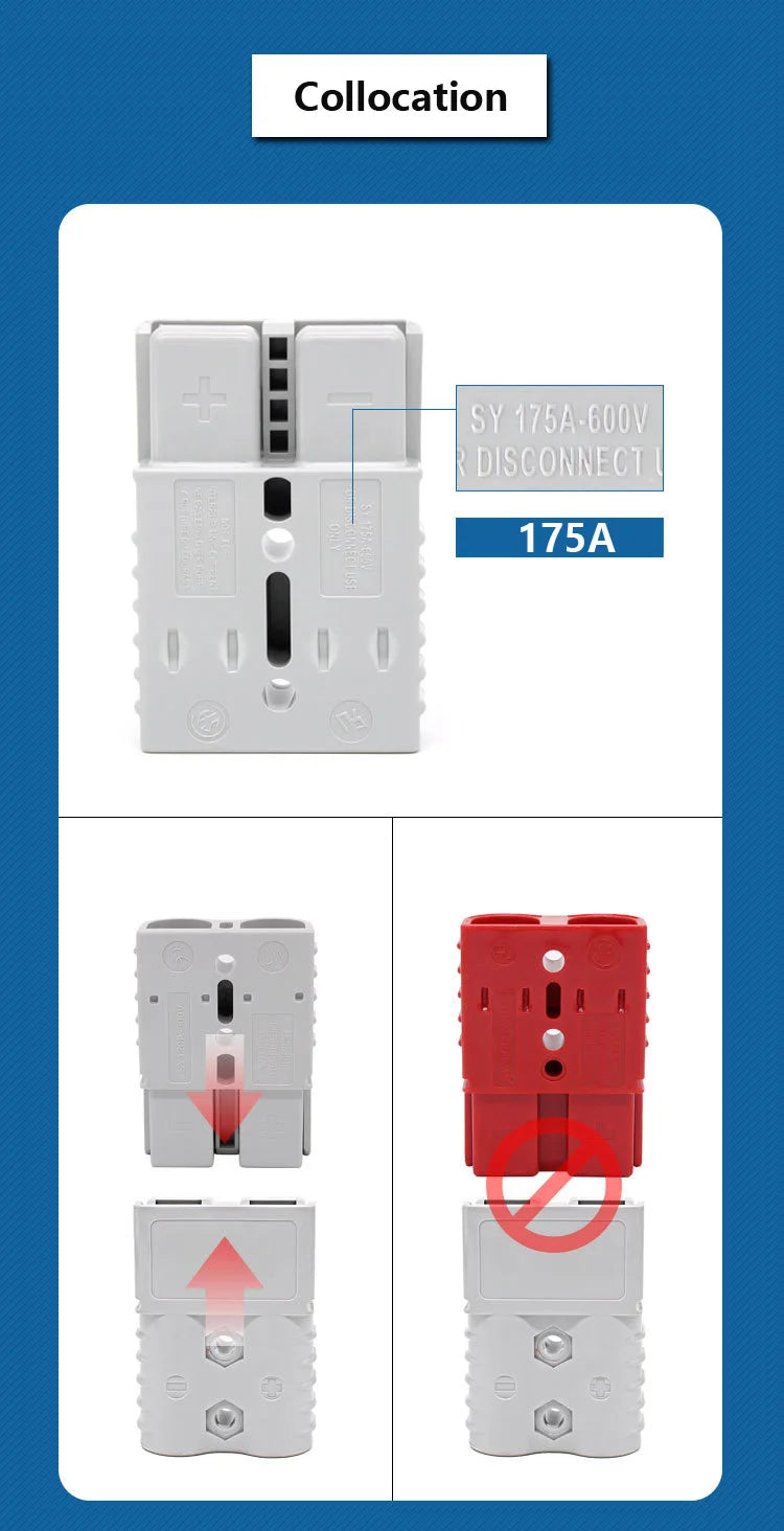2/4/6PCS 50A 120A 175A 350A Battery Charging Connector 600V High Current Quick Power Plug for Electric Car Battery,Solar Cable
