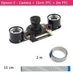 Raspberry Pi Camera Night Vision Focal Adjustable 5MP OV5647 Automatically Switch Day Night Mode for RPI 5 4B 3B+ 3B Zero W