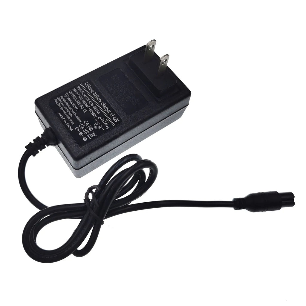 42V 1A Universal Battery Charger for 36V Li-ion Battery Pack with 3 Prong GX12 Connector