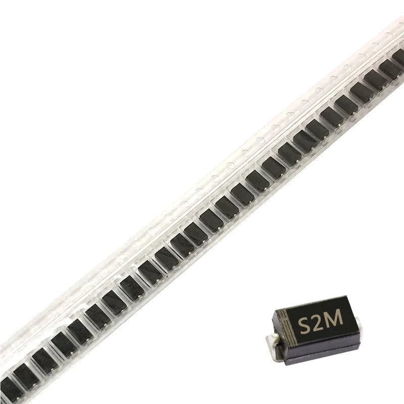 100pcs SMA S2M Rectifier Diode SMD Package DO-214AC 2A/1000V 2A/1000V RL207