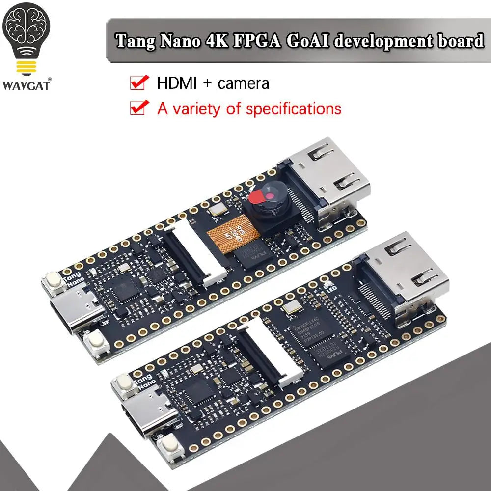 WAVGAT Tang Nano 4K Gowin Minimalist FPGA GoAI Develop-ment Board HDMI Camera With the line