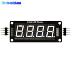0.56 inch 4-Digit 7 Segments Digital Tube Clock Module Double Dots Blue Yellow White Green Red LED Display TM1637 For Arduino