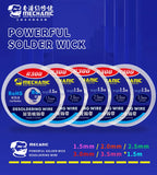 5pcs/lot MECHANIC Desoldering Braid 1.0/1.5/2.0/2.5/3.0/3.5/4.0mm 1.5M Length Welding Solder Remover Wick Wire BGA Repair Tools