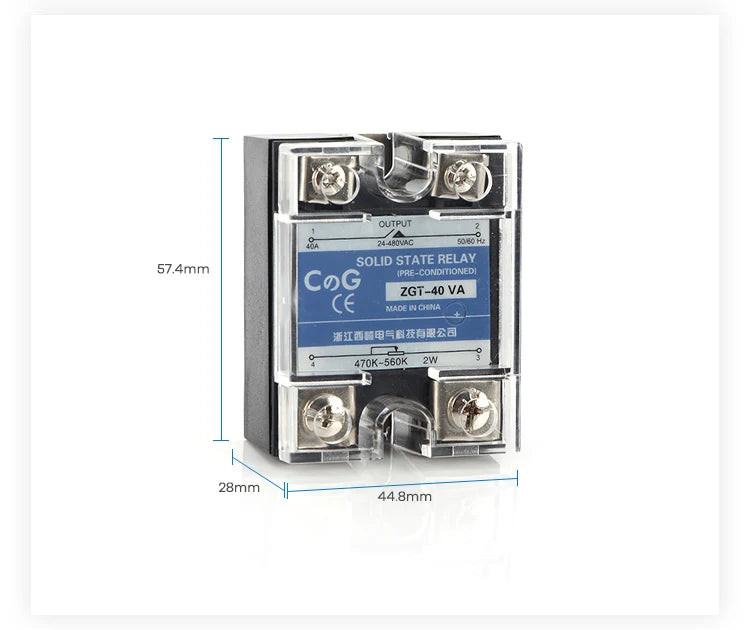 CG SSR-10VA 25VA 40VA SSR Single Phase Voltage Regulator Relay Heat Sink 10A 25A 40A VA Solid State Relay