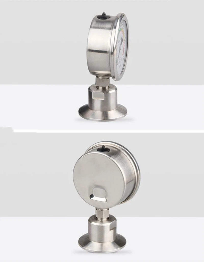 Manometer Bar/psi 1.5 inch (50.5mm)  2''  (64mm) Tri Clamp Diaphragm Pressure Gauge SS304 Stainless Steel Body SS316 Diaphragm