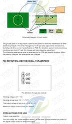 TZT TTP223 12V 1-Channel Touch Relay Module Capacitive Touch Key Switch Sensor Self-Locking/No-Locking HTTM Touch Button