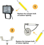 R7S LED Glass Tube 78MM 15W 20W COB Bulb 118MM 30W 40W R7S Corn Lamp J78 J118 AC220V 110V Replace Halogen Light 50W Lampadas