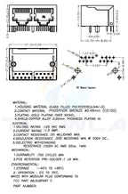 1PCS 1*2 RJ45 Metal 16 Pin Female PCB Right Angle Board Jack Connector 8P8C Crystal Head Socket 1x2 21mm Network Interface