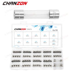 6x30 Fast Blow Glass Tube Fuses Set 6*30 0.5A 1A 2A 3A 4A 5A 6A 8A 10A 12A 15A 250V 125V 12V Assorted Kit with Box 55pcs