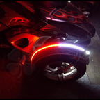 2x Dual Color LED flex Fender Channel Strip Red White Can Am Spyder f3s ryker dual color 3528 Orange LED strip Light
