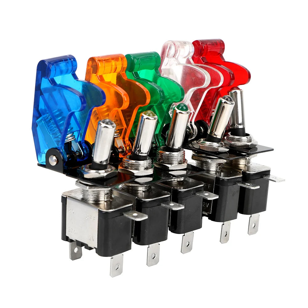 12V SPST Toggle Rocker Switch LED Light for Ignitions Boost Marine Boat Racing Car Switch Light Toggle Truck Trailer Accessories
