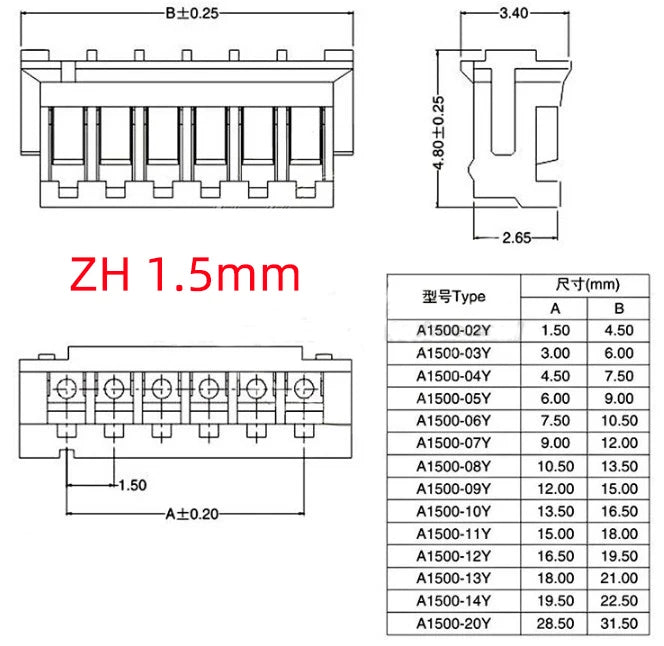 10PCS 1.0 1.25 1.5 2.0 2.54 SH/JST/ZH/PH/XH 1.0MM 1.25MM 1.5MM 2.0MM 2.54MM female plug connector with wire 2PIN /3/4/5/6/7/10P