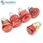 Metal Emergency Stop Switch 16MM 19MM 22MM E-stop Button Rotary Push-pull Emergency Stop Button with LED light 220V 24V 12V