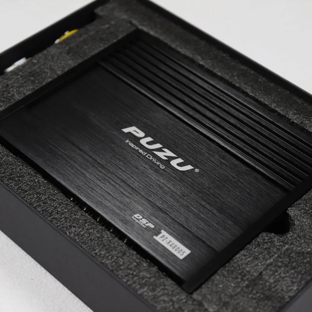 PUZU PZ-X4800S 6core 32bit 8CH With Power Car Audio DSP Digital Signal Processor Built In Amplifier 8X150W Support BT5.0 OPT