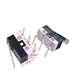 10 PCS Small Limit Microswitch Car Switch with Scroll Wheel Microswitch Curved Foot Arc Handle Microswitch Mouse Switch