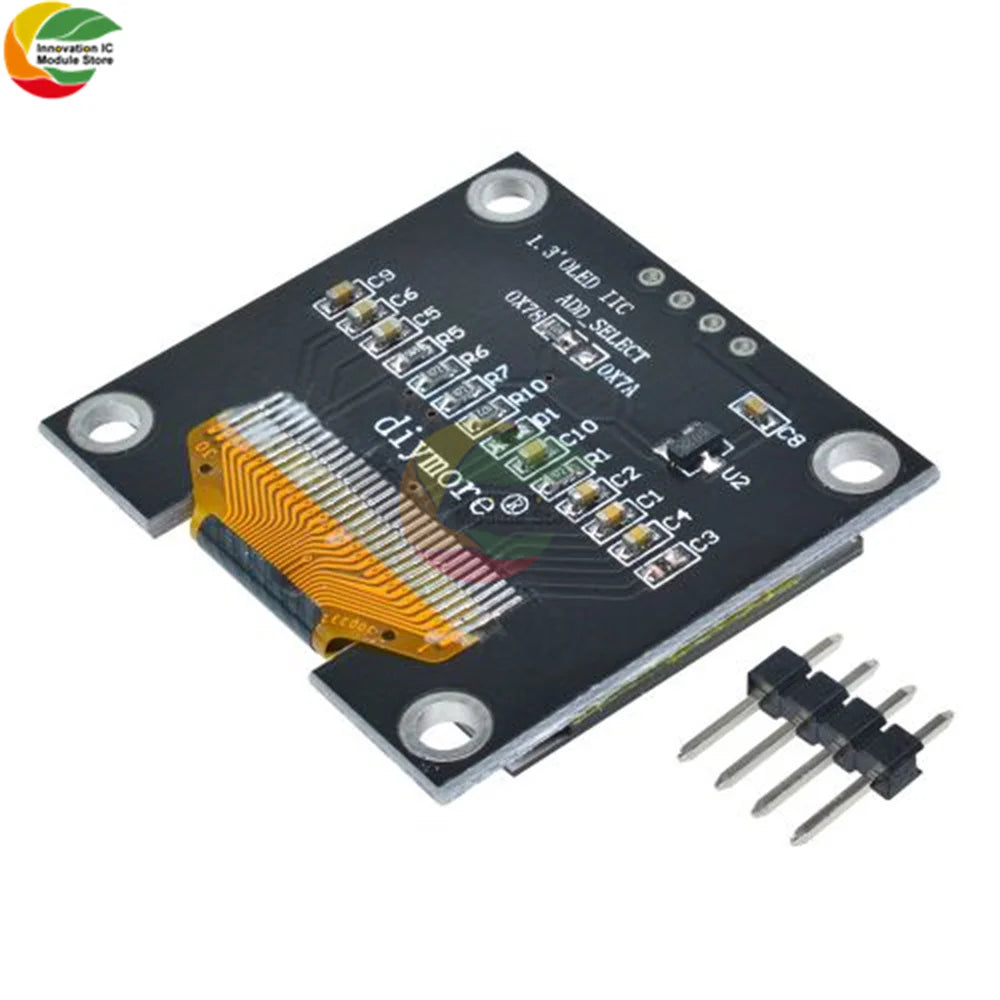 1-5PCS 1.3" IIC Digital OLED Display Module Serial 128x64 SSH1106 White Blue LCD LED Screen Board I2C Communicate for Arduino