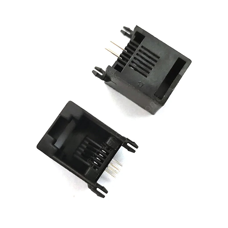 5/10pcs RJ11 Telephone Socket 4P4C 6P2C 6P4C 6P6C Modular Network PCB Plug Horizontal Right Angle Crystal Head Female Socket