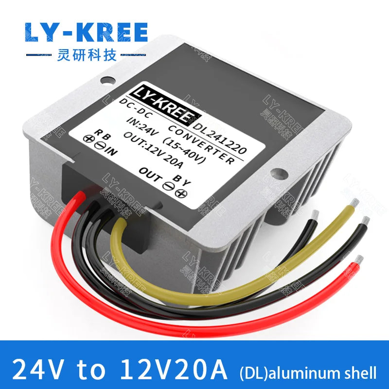 LY-KREE 24v to 12v converter 1A 3A 5A 10A 20A 30A 40A step-down module dc dc 24v to 12v step down converter dc power supply