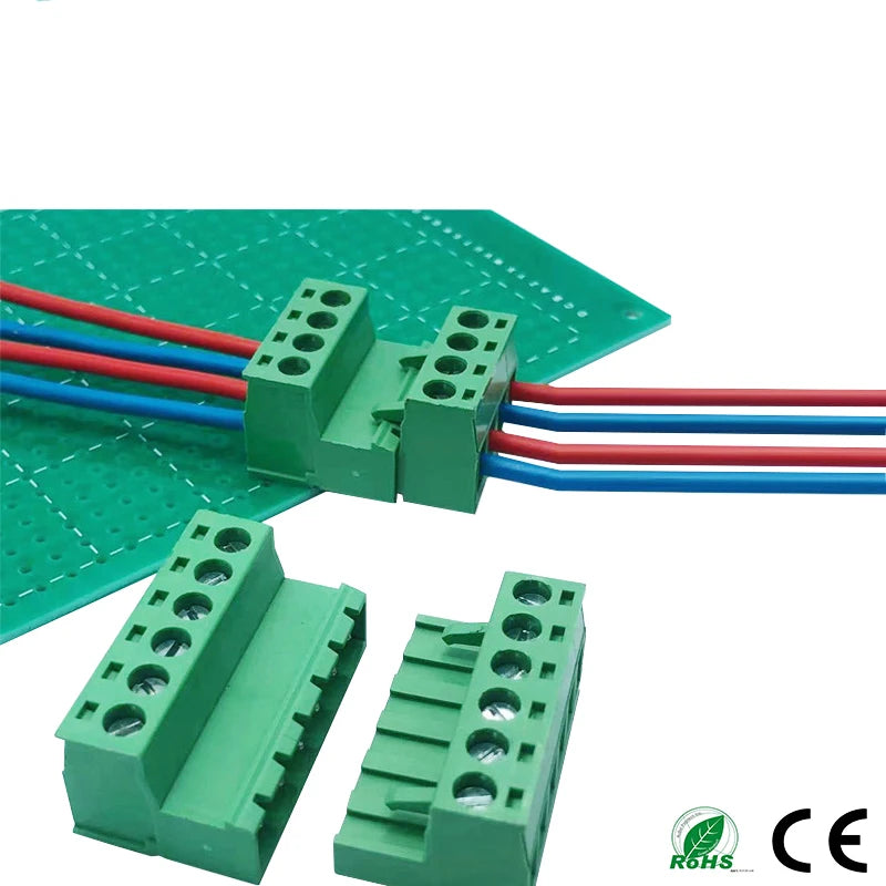 10pcs/sets Female Male Plug Aerial Butt Welding 2EDGRK 15EDGRK-5.08mm 2P-24P Plug-in Solder-free Wire Terminal Block Connector