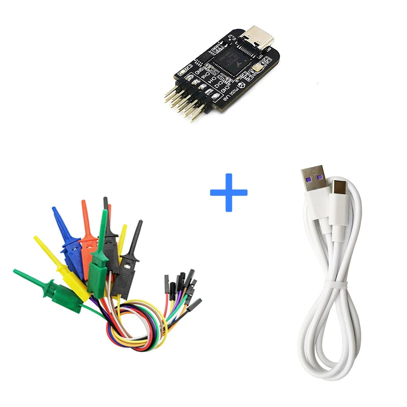 TYPE-C nanoDLA Logic Analyzer ARM FPGA Debug Tool Protocol Analysis 24MHz SampleRate 8 Channels Open Source Sigrok PulseView
