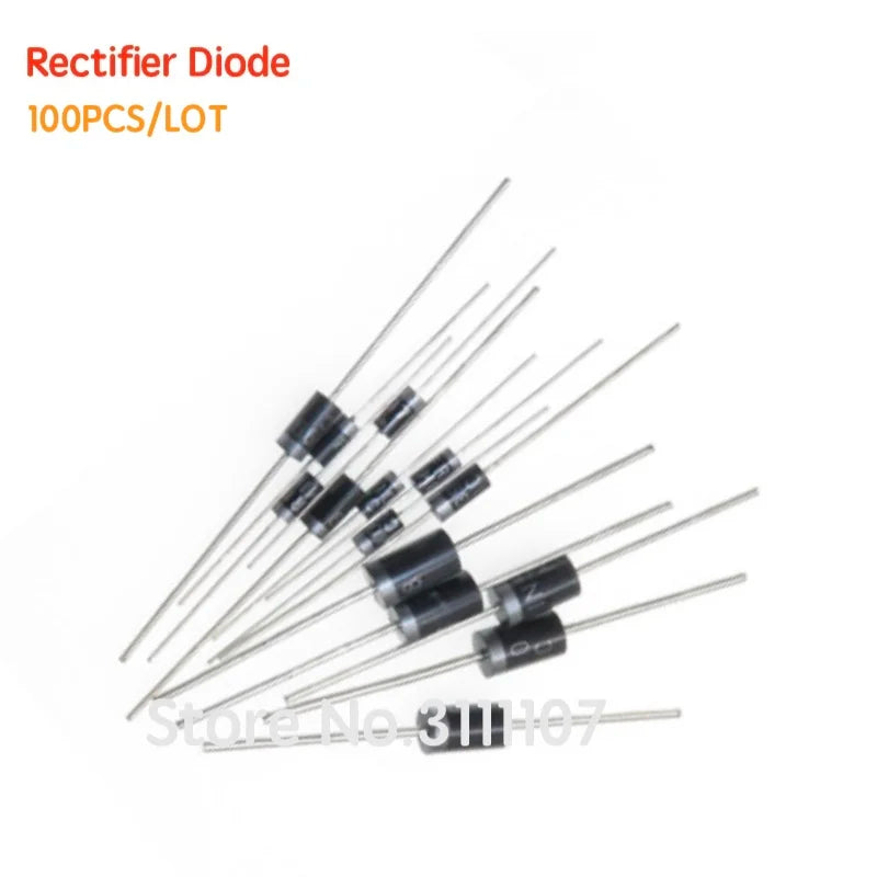 100PCS/LOT  FR104 FR107 FR157 FR207 RL207 HER104 HER107 HER108 HER207 Schottky Rectifier Diode