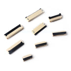 50pcs/Box FPC FFC Flat Cable Connector 1.0mm Pitch Flip Type Under Clamshell Socket 4P 6P 8P 10P 12P 14P 16P 20P 24P 30P Kits