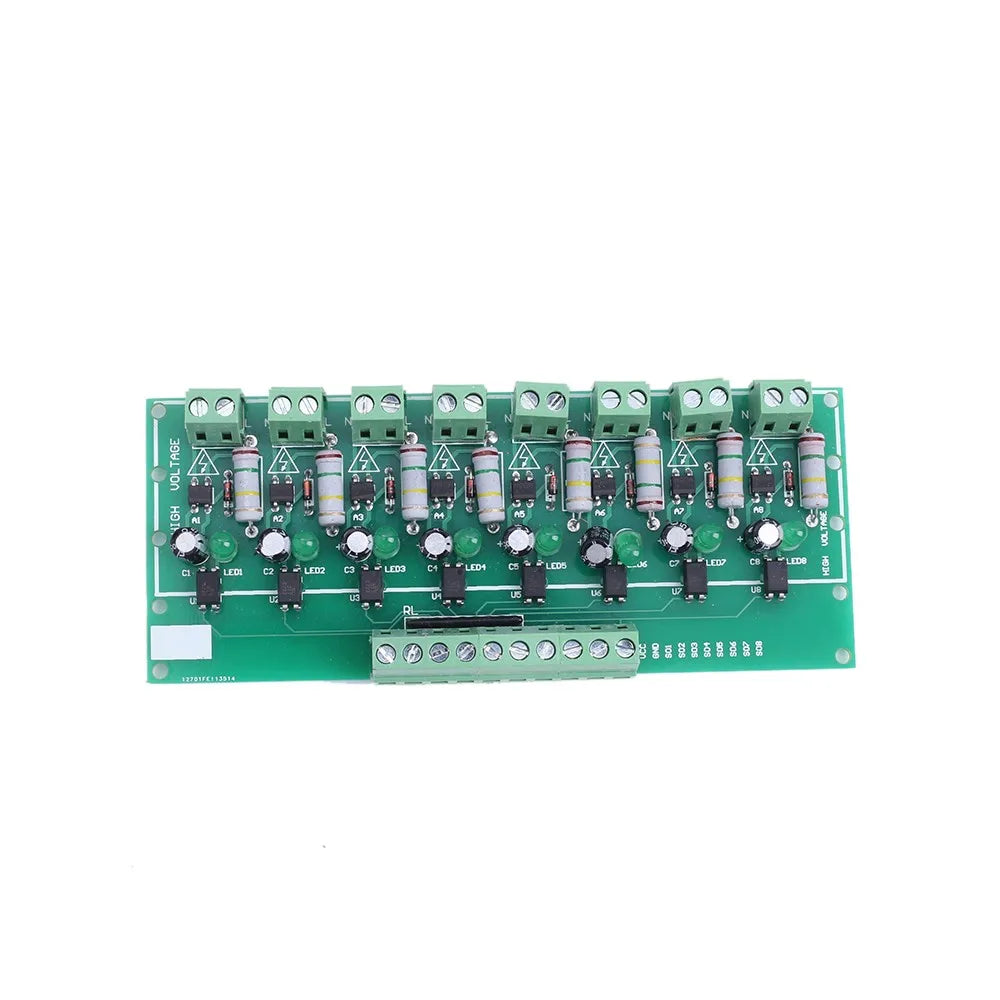 8 Channel Optocoupler Isolation Module Signal Voltage Converter PNP NPN Low High Level Output AC 110V 220V DC 3.3V 5V 12V 24V
