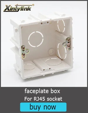 Xintylink RJ45 Socket Jack Modular 4 Port Cat5e Cat6 Keystone White PC Wall Face Plate Faceplate Toolless Wall Socket Panel 86mm