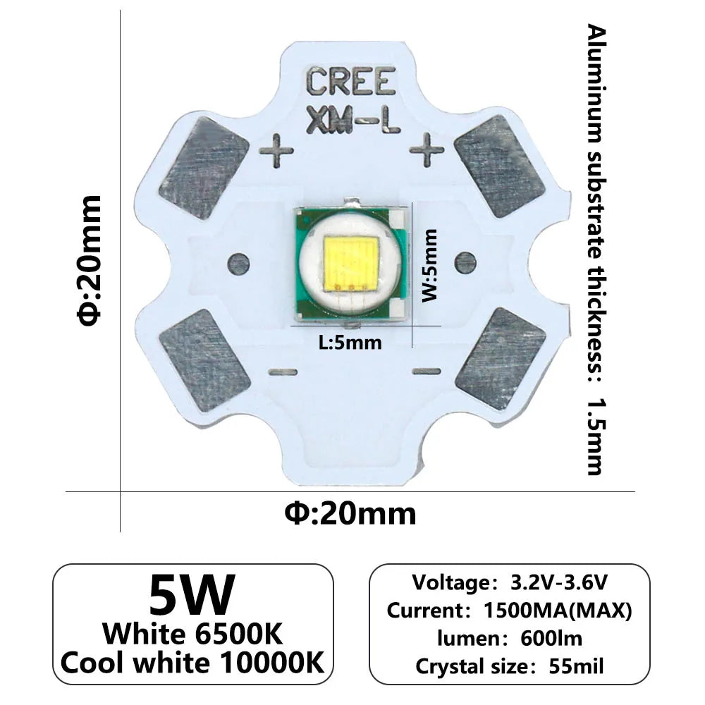 LED 3535 5050 1-3W 5-6W 10W 18W LED Light Emitter Diode For LED Flashlight Lamp Bead White 6500K 10000K